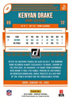 2018 Donruss #167 Kenyan Drake Back