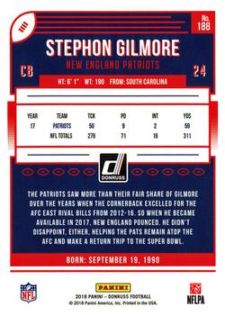 2018 Donruss #188 Stephon Gilmore Back