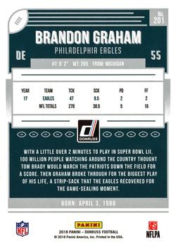 2018 Donruss #201 Brandon Graham Back