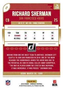 2018 Donruss #258 Richard Sherman Back