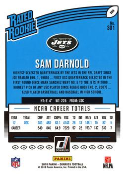 2018 Donruss #301 Sam Darnold Back