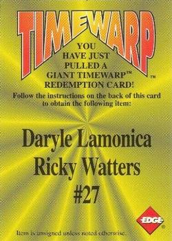 1996 Collector's Edge - Giant TimeWarp Redemptions #27 Daryle Lamonica / Ricky Watters Front