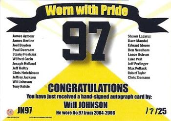 2002 TK Legacy Michigan Wolverines - Worn with Pride Autographs #JN97 Will Johnson Back