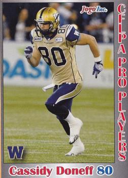 2012 JOGO CFLPA Pro Players #121 Cassidy Doneff Front