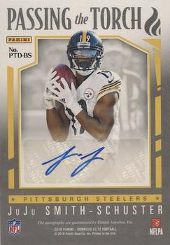 2018 Donruss Elite - Passing the Torch Signatures Doubles #PTD-BS Antonio Brown / JuJu Smith-Schuster Back