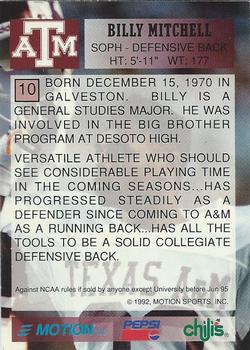 1992 Texas A&M Aggies #10 Billy Mitchell Back