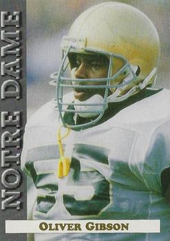 1992 Notre Dame Fighting Irish #18 Oliver Gibson Front