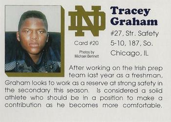 1992 Notre Dame Fighting Irish #20 Tracy Graham Back