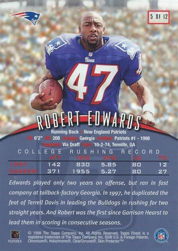 1998-99 Finest Pro Bowl Jumbos #5 Robert Edwards Back