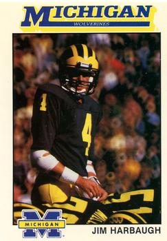 1989 Michigan Wolverines All-Time Team #7 Jim Harbaugh Front