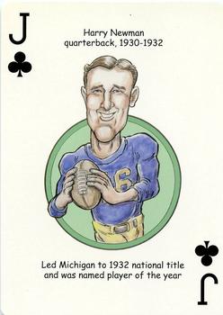 2006 Hero Decks Michigan Wolverines Football Heroes Playing Cards #J♣ Harry Newman Front