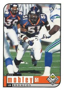 1998 UD Choice Denver Broncos #DB4 John Mobley Front