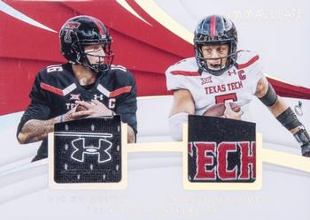 2018 Panini Immaculate Collection Collegiate - Combos Tags #12 Patrick Mahomes II / Nic Shimonek Front