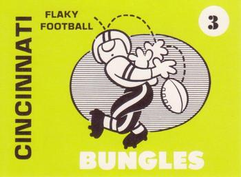 1975 Laughlin Flaky Football #3 Cincinnati Bungles Front