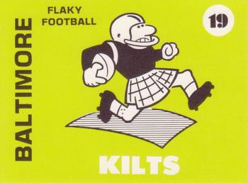 1975 Laughlin Flaky Football #19 Baltimore Kilts Front