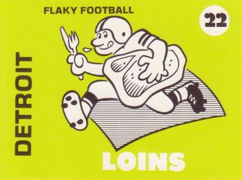 1975 Laughlin Flaky Football #22 Detroit Loins Front