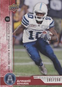 2018 Upper Deck CFL - Red #56 Armanti Edwards Front