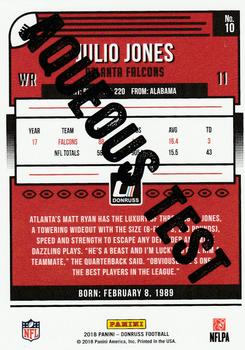 2018 Donruss - Aqueous Test #10 Julio Jones Back