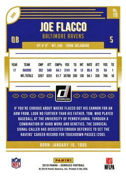 2018 Donruss - Jersey Number #19 Joe Flacco Back