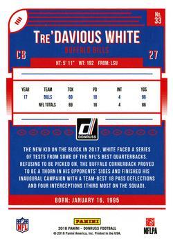 2018 Donruss - Press Proof Black #33 Tre'Davious White Back
