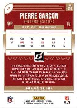 2018 Donruss - Press Proof Black #253 Pierre Garcon Back
