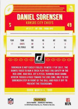 2018 Donruss - Press Proof Blue #145 Daniel Sorensen Back