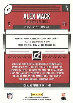 2018 Donruss - Press Proof Red #11 Alex Mack Back
