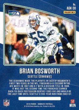 2018 Donruss - All-Time Gridiron Kings #AGK-30 Brian Bosworth Back