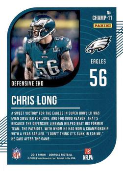 2018 Donruss - The Champ is Here #CHAMP-11 Chris Long Back