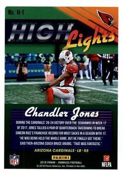 2018 Donruss - Highlights #H-1 Chandler Jones Back