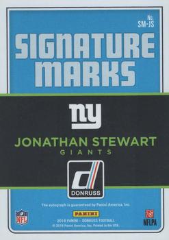 2018 Donruss - Signature Marks Blue #SM-JS Jonathan Stewart Back