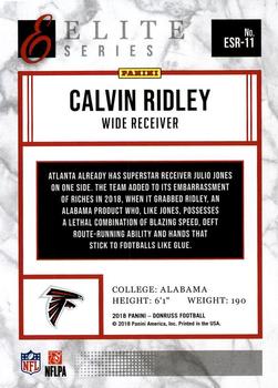 2018 Donruss - Elite Series Rookies #ESR-11 Calvin Ridley Back