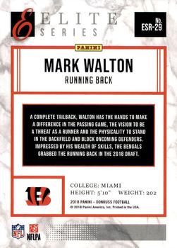 2018 Donruss - The Elite Series Rookies #ESR-29 Mark Walton Back