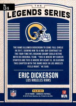 2018 Donruss - The Legends Series #LS-5 Eric Dickerson Back
