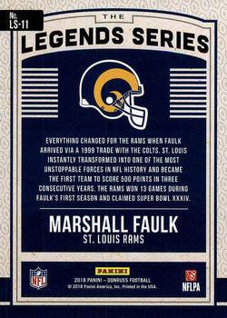 2018 Donruss - The Legends Series #LS-11 Marshall Faulk Back