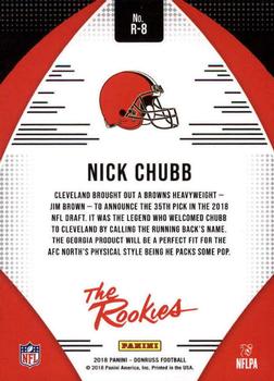 2018 Donruss - The Rookies #R-8 Nick Chubb Back