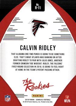2018 Donruss - The Rookies #R-11 Calvin Ridley Back