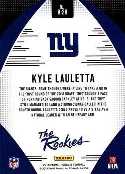 2018 Donruss - The Rookies #R-28 Kyle Lauletta Back