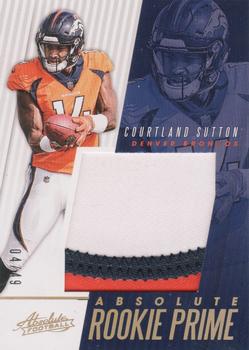 2018 Panini Absolute - Absolute Rookie Jerseys Patches #ARP-CS Courtland Sutton Front
