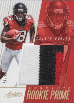 2018 Panini Absolute - Absolute Rookie Jerseys Patches #ARP-CR Calvin Ridley Front