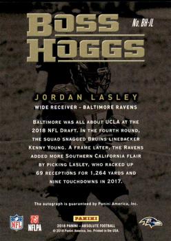 2018 Panini Absolute - Boss Hoggs Autographs #BH-JL Jordan Lasley Back