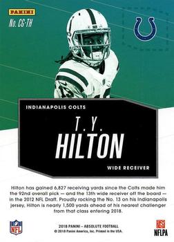 2018 Panini Absolute - Covering Ground #CG-TH T.Y. Hilton Back