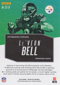 2018 Panini Absolute - Covering Ground Spectrum Gold #CG-LB Le'Veon Bell Back