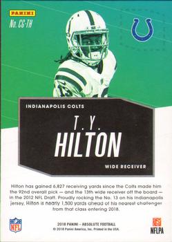 2018 Panini Absolute - Covering Ground Spectrum Gold #CG-TH T.Y. Hilton Back