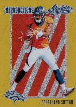 2018 Panini Absolute - Introductions Spectrum Gold #IN-CS Courtland Sutton Front