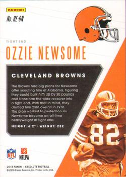2018 Panini Absolute - Revolutionaries Spectrum Gold #RE-ON Ozzie Newsome Back