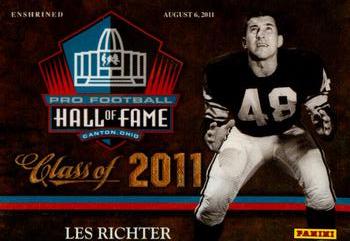 2011 Panini Pro Football Hall of Fame #4 Les Richter Front