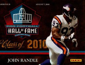 2010 Panini Pro Football Hall of Fame #6 John Randle Front