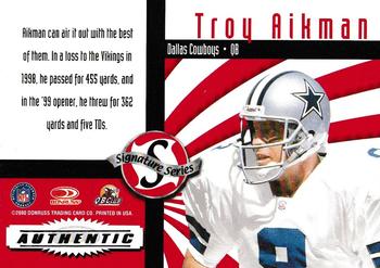 2000 Donruss - Signature Series Red #NNO Troy Aikman Back