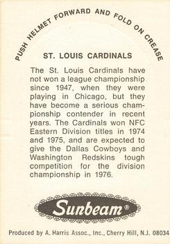 1976 Sunbeam NFL Stand-ups #NNO St. Louis Cardinals Back